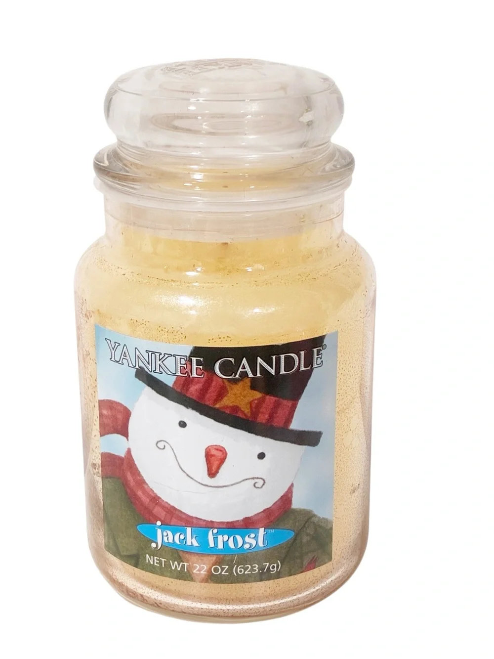 Yankee Candle Jack Frost Returning Favorite Snowman Label Lg Jar Candle 22 Oz